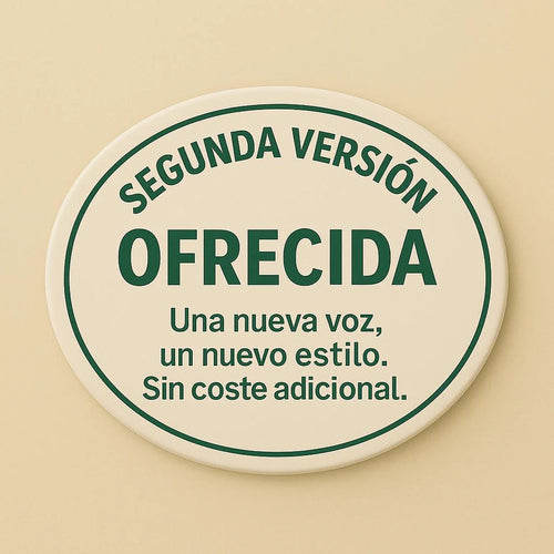 2ª versión ofrecida - Nueva voz o estilo sin coste adicional