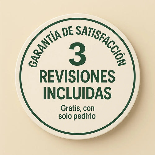 3 revisiones incluidas - ¡Modificaciones gratuitas si lo necesitas!